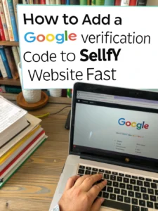 adding a google verification code to sellfy website