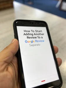 adding another review to a google review separate