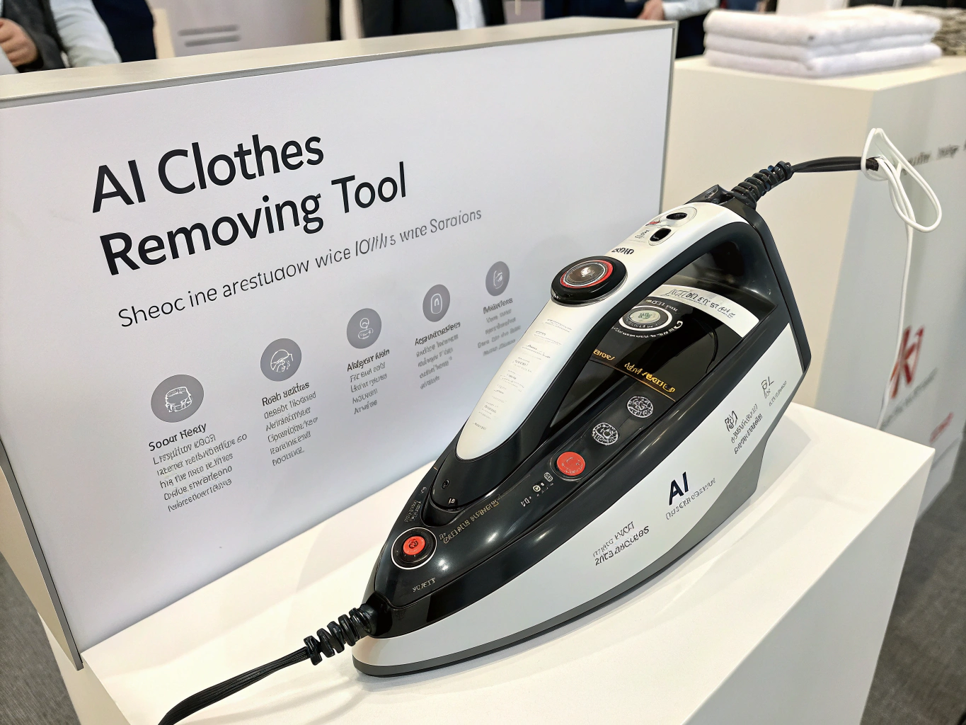 AI Clothes Removing Tool Illustration