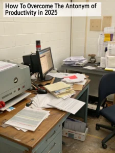 antonym of productivity