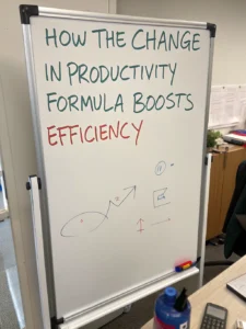 change in productivity formula