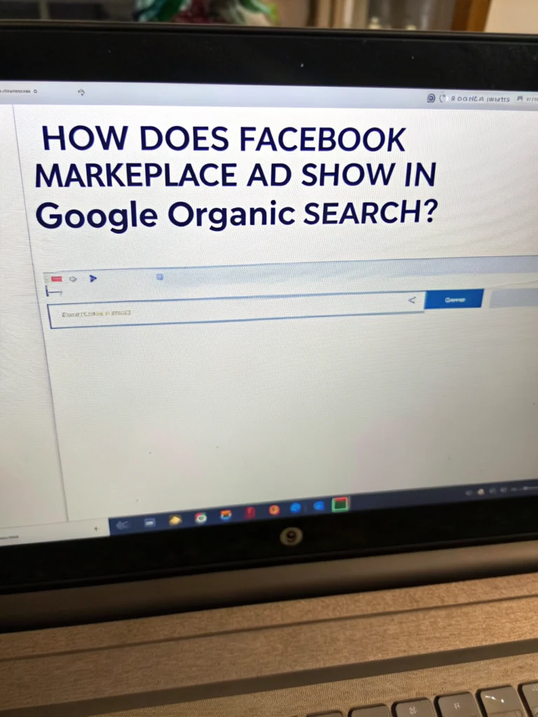 does facebook marketplace ad show in google organic search