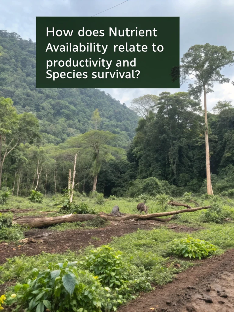 how does nutrient availability relate to productivity and species survival