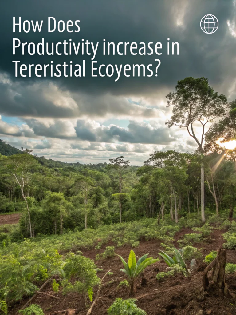 how does productivity increase in terrestrial ecosystems