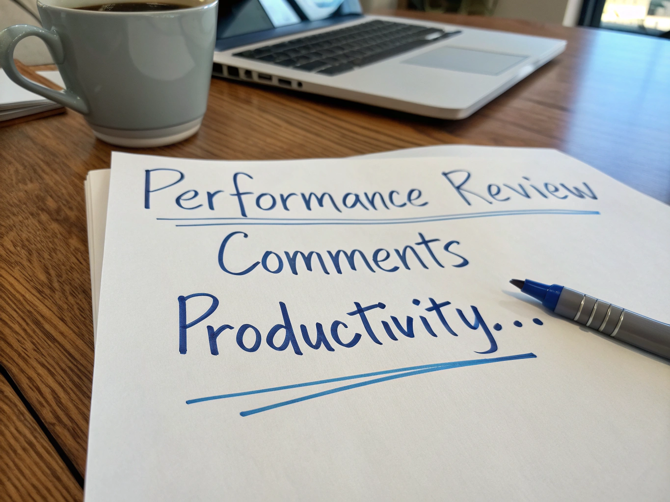 Performance Review Comments on Productivity