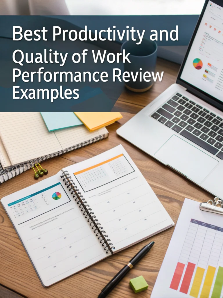 productivity and quality of work performance review examples
