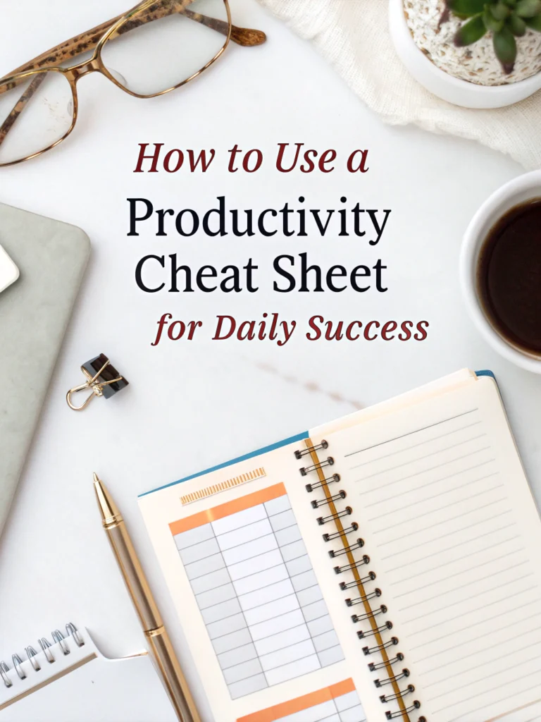 productivity cheat sheet