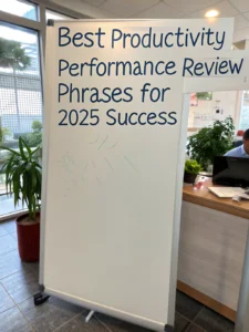productivity performance review phrases