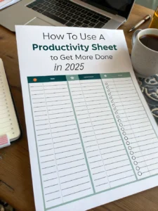 productivity sheet