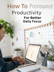 pronounce productivity