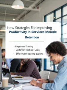 strategies for improving productivity in services include __________.