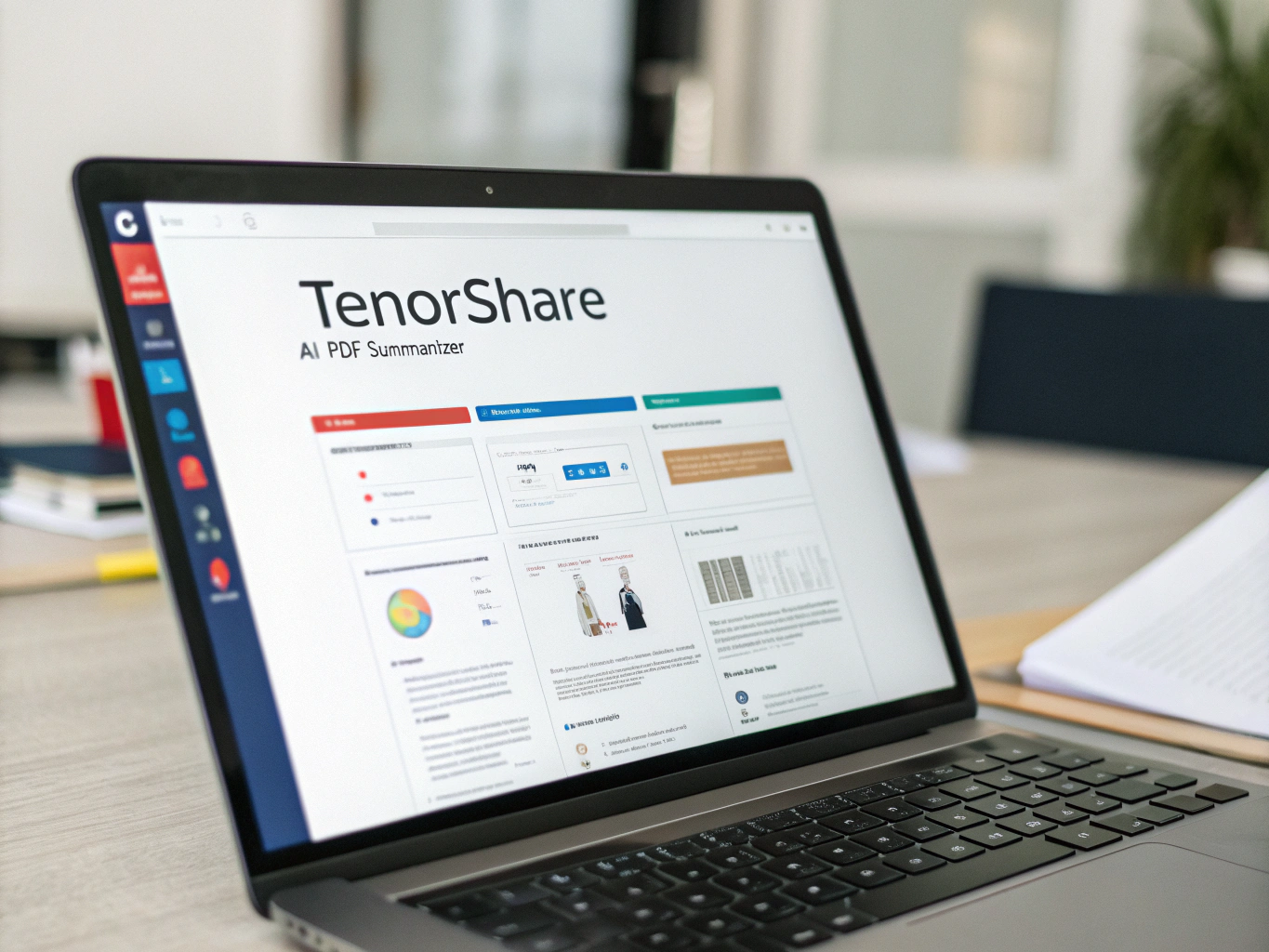 Tenorshare AI PDF Summarizer Tool Interface