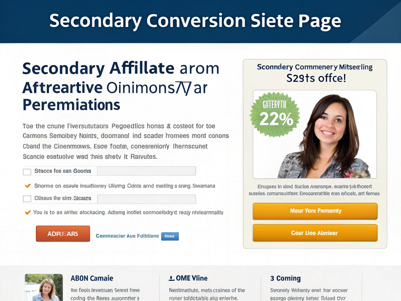 The secondary conversion for an affiliate marketing site is essential