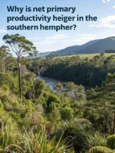 why is net primary productivity higher in the southern hemisphere